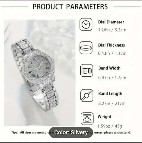 Elegant Rhinestone Jewelry Set.