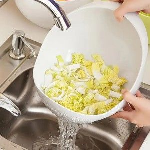 Draining Basket Kitchen Sink Strainer Bowl Fruit Rinser and Vegetable Washing Container Multi Functional