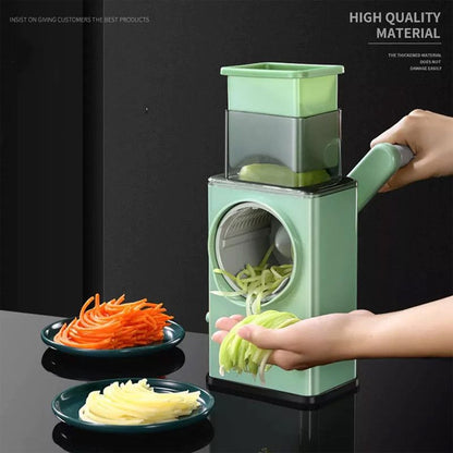 3 In 1 Manual Vegetable Slicer Potato Chopper Rotary Cheese Grater Veggie Peeler