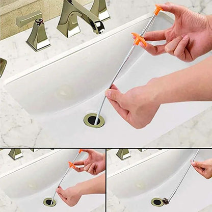 60cm Bendable Drain Clog Dredge Tools Water Sink Cleaning Hook and Bathroom Hair Cleaner