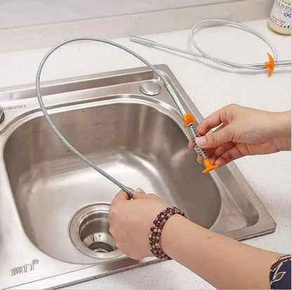 60cm Bendable Drain Clog Dredge Tools Water Sink Cleaning Hook and Bathroom Hair Cleaner