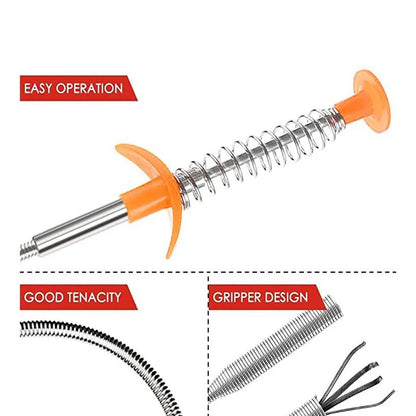 60cm Bendable Drain Clog Dredge Tools Water Sink Cleaning Hook and Bathroom Hair Cleaner