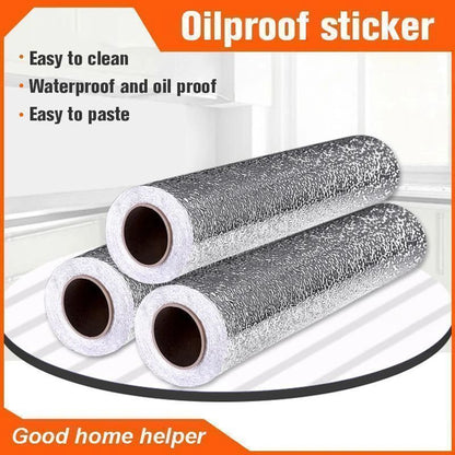 Silver Aluminium Foil Sheet Kitchen Waterproof Self-Adhesive