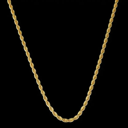 (Necklace + Bracelet) New Luxury Men And Women 18-karat Golden.