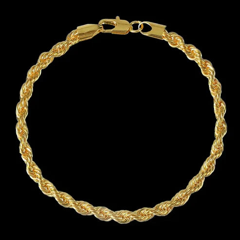 (Necklace + Bracelet) New Luxury Men And Women 18-karat Golden.