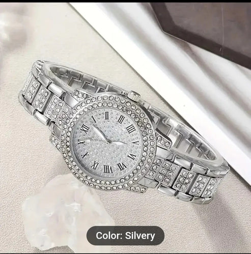 Elegant Rhinestone Jewelry Set.