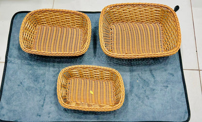 1 PCS (LARGE) NYLONE CANE MATERIAL FOOD SERVING BREAD BASKET / NAAN BASKET