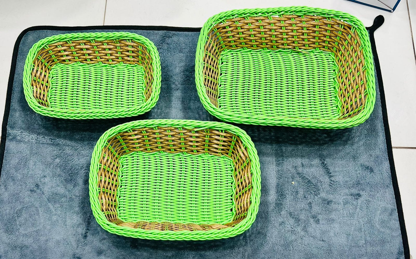 1 PCS (LARGE) NYLONE CANE MATERIAL FOOD SERVING BREAD BASKET / NAAN BASKET