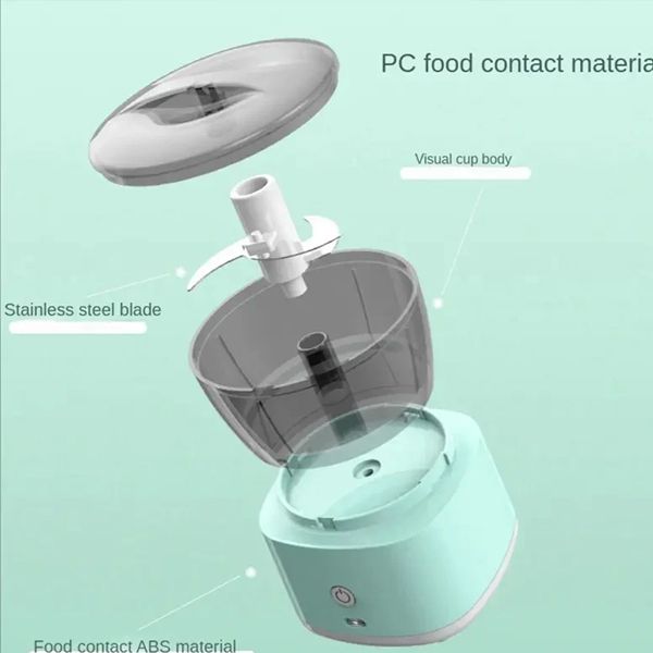 Mini Meat Electric grinder and Mixer Multipurpose 300ml Rechargeable Kitchen Chopping Gadget