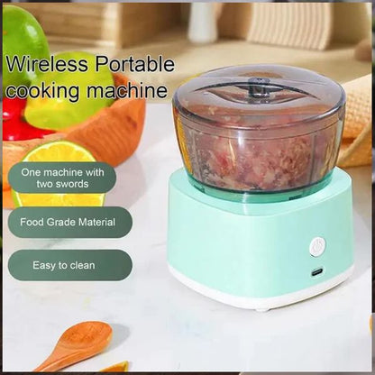 Mini Meat Electric grinder and Mixer Multipurpose 300ml Rechargeable Kitchen Chopping Gadget