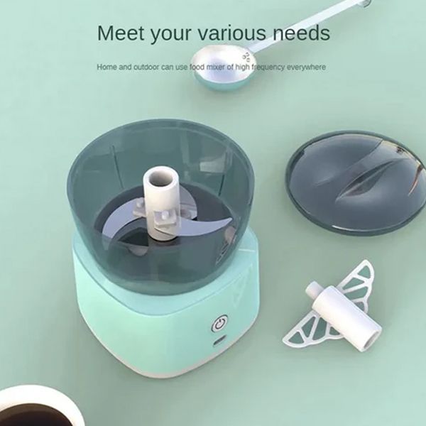 Mini Meat Electric grinder and Mixer Multipurpose 300ml Rechargeable Kitchen Chopping Gadget