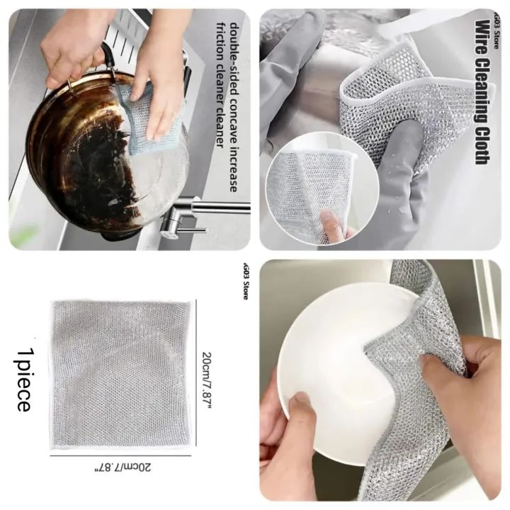 Kitchen Steel Mesh Wire Dish Washer Cleaning Cloth